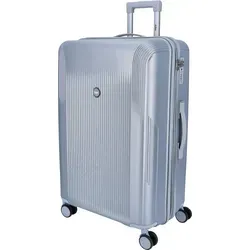 DYX 4 Rollen Koffer L Palermo Silber 76 cm - Der DYX Koffer L „Palermo“ bietet sicheres Reisen mit TSA-Zahlenschloss und vier 360° drehbaren Rollen für müheloses Manövrieren. Mit Dehnfalte für zusätzliches Packvolumen und praktischen Innenfächern sorgt er für Ordnung und Komfort.