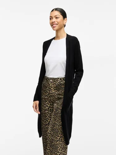 Vila Damen VIRIL Long L/S Knit Cardigan - NOO 14042770, Schwarz, XXL - Strickjacke für Damen mit langen Ärmeln und praktischen Taschen, perfekt für einen lässigen Look und zusätzliche Wärme.