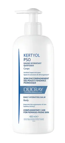 Ducray Kertyol Pso Feuchtigkeitsbalsam 400 ml - Gesichtscremes für Unisex, bietet intensive Feuchtigkeit und lindert sofort Juckreiz bei trockener oder schuppiger Haut, ideal bei Psoriasis und atopischer Dermatitis.