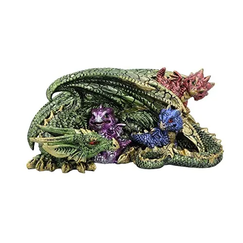 Nemesis Now Drachenfigur Schlüpfhorde, Grün, 17,3 cm