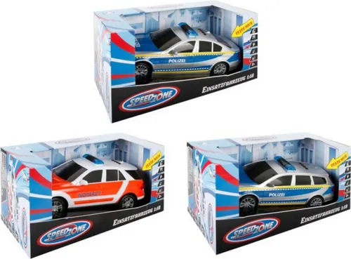 Vedes Outdoor-Spielzeug Speedzone Einsatzfahrzeuge 1:18 mit Licht & Sound