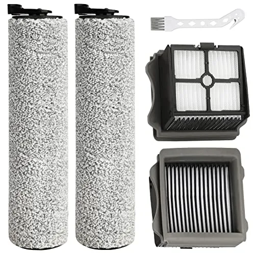 Ifloor3 Rollenbürste Ersatz für iFloor 3 und Floor One S3 schnurlosen Nass- und Trockensauger (2 Bürstenrollen + 2 HEPA-Filter)