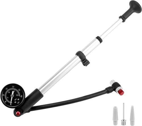 Hochdruck-Dämpferpumpe Fahrrad 300 PSI Manometer Entlüftung Luftfederung