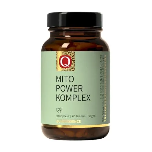 Quintessence Mito Power Komplex - Kapseln für mehr Energie - Vitamine zur Unterstützung des Energiestoffwechsels und Verringerung von Müdigkeit. Vegan, laktosefrei und mit hochwertigen Inhaltsstoffen für mehr Vitalität im Alltag.