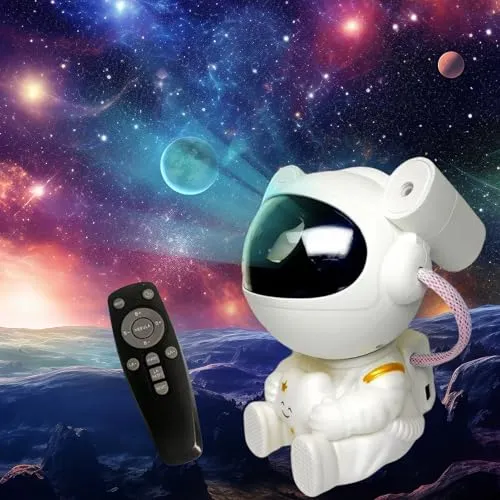 Astronaut Sternenhimmel Projektor,Galaxy Lichtprojektor mit Fernbedienung & Timer,360° Verstellbarer Nachtlicht für Kinderzimmer, Schlafzimmer & Deko,Geschenke für Kinder und Erwachsene