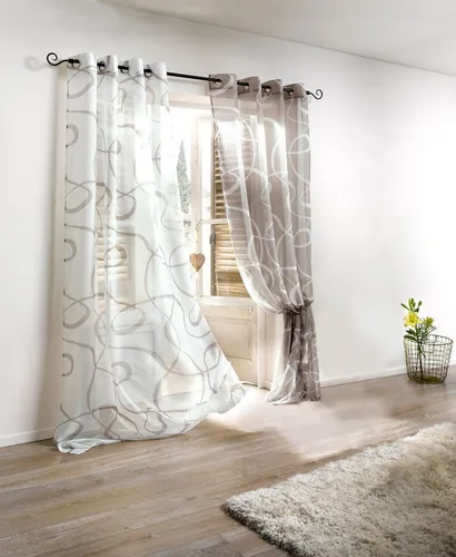 heine Gardine Dekostore (2 St), Ösen, halbtransparent von Heine