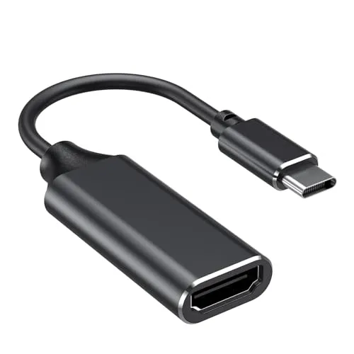 USB-C-zu-HDMI-Adapter 4K für Mac OS, Typ-C-zu-HDMI-Adapter [Thunderbolt 3], kompatibel mit MacBook Pro 2019/2018/2017, MacBook Air, Galaxy, Dell XPS, Pixelbook, Microsoft und mehr (1 Packung)