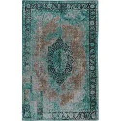 Produktbild benuta Pop Flachgewebeteppich, Türkis, Textil, Patchwork, Rechteckig, 155x235 cm, Oeko-Tex® Standard 100, wasserabweisend, Teppiche & Böden, Teppiche, Flachgewebe-Teppiche