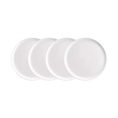 BUTLERS Teller Ø27cm 4er Teller Set NATIVE Steinzeug Geschirr | Speiseteller Dinnerteller Essteller Deko-Teller | Modern & Natürlich | Mikrowellen- & spülmaschinenfest