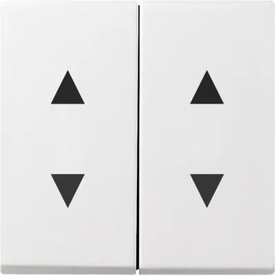 Gira 115003 Wippe, 2fach, mit Pfeilsymbolen, System 55, reinweiß glänzend