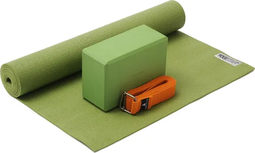 Yoga-Set kick it - one (Yogamatte + Yogablock + Yogagurt) - Vielseitiges Yoga-Set für Einsteiger und Fortgeschrittene. Enthält rutschfeste Yogamatte, stabilen Yogablock und praktischen Yogagurt. Ideal für alle Yoga-Stile, in 12 Farben erhältlich.