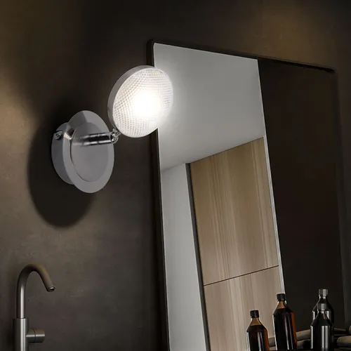Luxus LED Wand Spot Strahler Wohn Ess Zimmer Beleuchtung Chrom Küchen Lampe