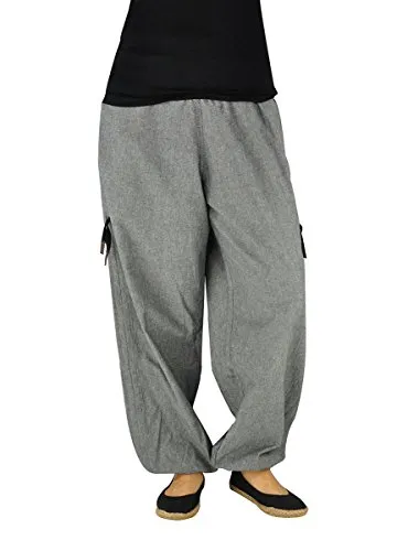 virblatt Haremshose Herren aus 100% Baumwolle - Graue Aladinhose für den Alltag - Entdecke die bequeme Haremshose Herren aus 100% Baumwolle. Mit elastischem Hüftbund und verstellbarer Beinlänge ist sie ideal für deinen vielseitigen Alltag. Praktische Taschen runden das Design ab.