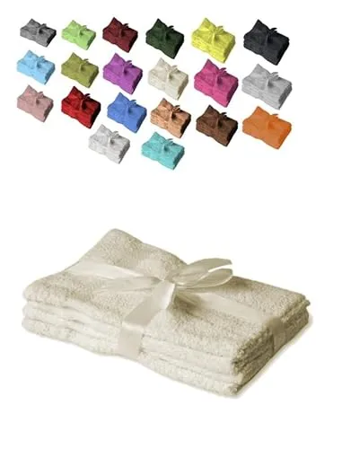 EXKLUSIV HEIMTEXTIL Handtuch 4er Set 50 x 100 cm Naturweiss