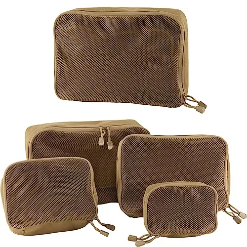 Brandit BD8095 US Cooper Packing Cubes - Tascheneinsatz in Camel, One Size - Praktisches Taschenset für Rucksäcke, ideal zur Organisation von Gepäck. Robustes 600DEN Polyester, geringes Eigengewicht und perfekt für Beruf, Freizeit und Sport.