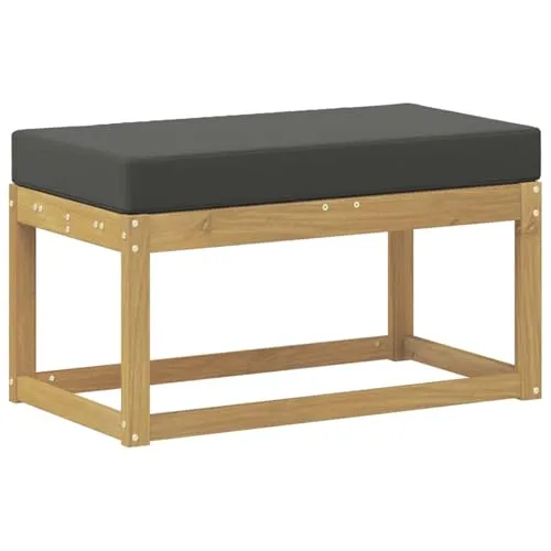 vidaXL Outdoor Hocker Bank Weiß 80 x 43 x 45 cm aus Akazienholz