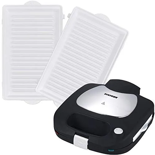 Satz Grillplatten Kontaktgrillplatten für Syntrox Germany Chef Maker SM-1500W Ceramic 1