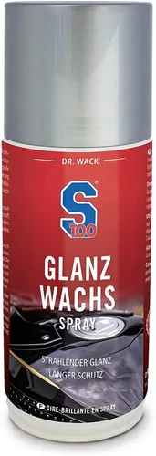 S 100 Glanz Wachs Spray 250ml, Carnauba-Wachs, Hoher Glanz und starke Farbtiefe
