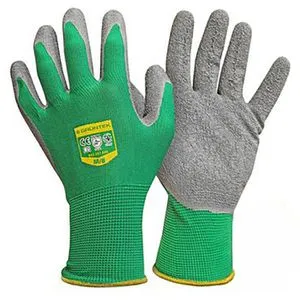 Grüntek Arbeitshandschuhe Schutzhandschuhe, Latex-Beschichtung, grün, Größe 8 / M, 5 Paar