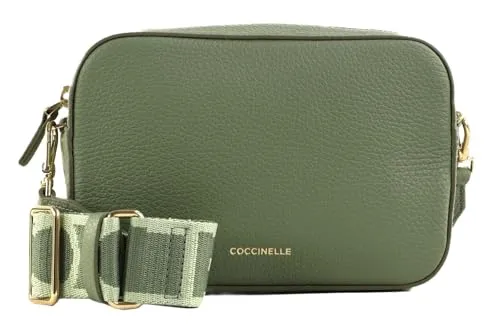 Coccinelle Tebe Umhängetasche Leder 18 cm grün - Handtaschen, stilvolle Umhängetasche aus hochwertigem Leder, robust und elegant, ideal für modebewusste Frauen mit verstellbarem Umhängeriemen.