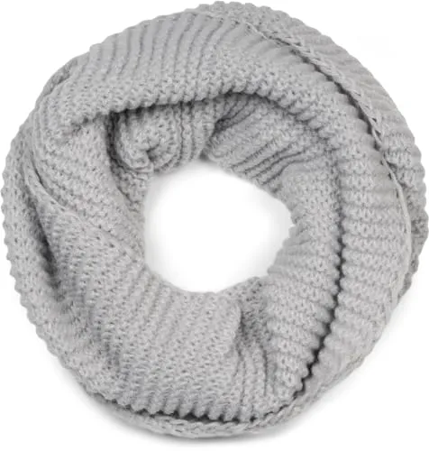 styleBREAKER Unisex Strick Loop Schal mit Wellenmuster von styleBREAKER