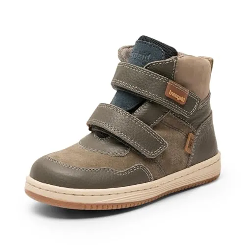 bisgaard Leder-Boots in Grau, Größe 26 für Babys - Wanderschuhe für Babys mit wasserdichter Tex-Membran, ideal für trockene Füße. Klettverschluss und Zugschlaufe erleichtern das Anziehen.