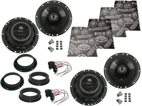 JBL Lautsprecher Set für VW Golf 5 1Km Bj 03-12 - Hochwertiges Koaxial-System mit 960 W Gesamtleistung, ideal für ein kraftvolles Klangerlebnis in Ihrem VW Golf. Perfekt für alle Türen und einfach zu installieren.