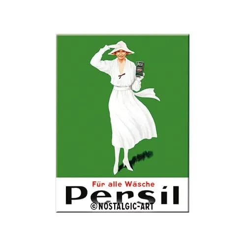 Nostalgic-Art 14342 Persil - Weiße Dame Grün 1922, Magnet 8x6 cm