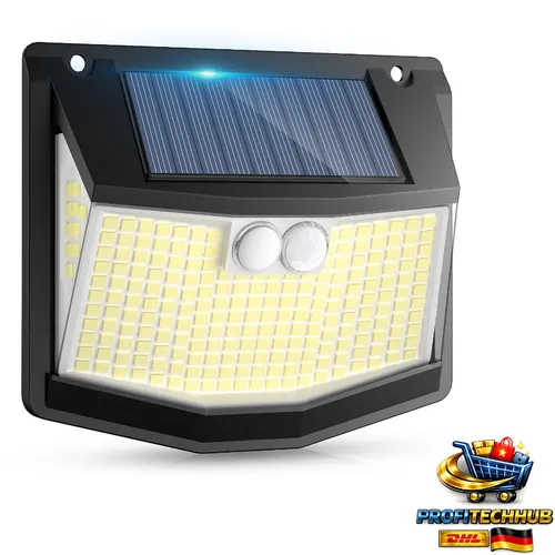 Solarlampen für Außenbereich mit Bewegungsmelder – 4er Set mit 248 LEDs