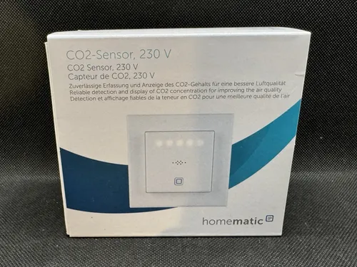 CO₂-Sensor HmIP-SCTH230 - SmartHome kompatibel - Bewegungsmelder für Innenräume, misst CO₂, Luftfeuchtigkeit und Temperatur für ein gesundes Raumklima.