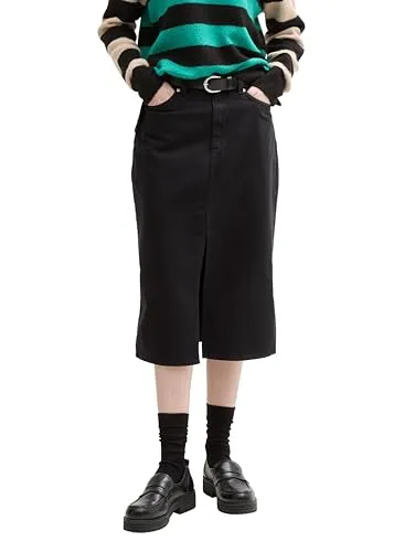 TOM TAILOR Denim Midi-Jeansrock mit Schlitz von Tom Tailor