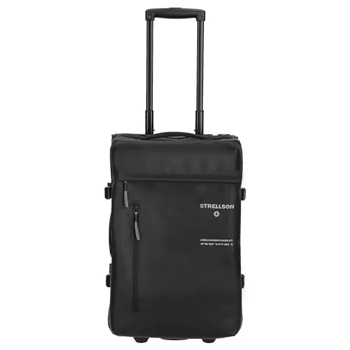 Strellson Stockwell 2.0 C55 Rollenreisetasche schwarz - Koffer mit 51 cm, ideal für Reisen und mit robusten Rollen für müheloses Transportieren.