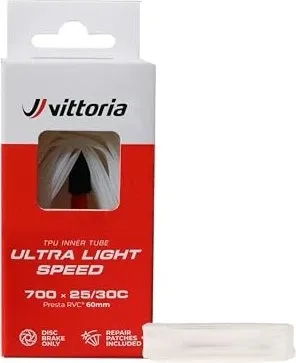 Vittoria Fahrradschlauch Rennen Ultra Licht Speed 30gr - Fahrradreifen, extrem leichter Schlauch mit nur 30g für maximale Geschwindigkeit und optimale Performance beim Rennradfahren.