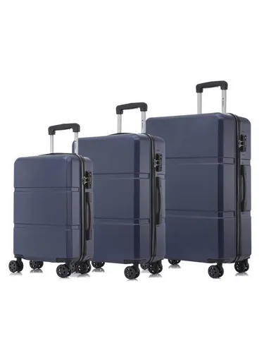 yonsly Premium Reisekoffer Set mit TSA-Schloss in blau von YONSLY