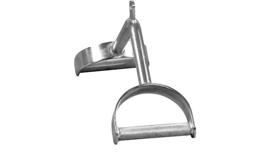 GORILLA SPORTS Trainingshilfe Hufgriff, V-Form, bis 200 kg Belastbar, gerändelt, aus Chrom