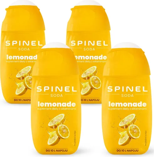 Spinel Soda Zitrone Sirup 65ml, 4 Stück für SodaStream Wassersprudler