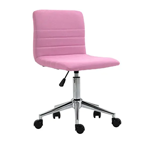 SVITA Linus Kinder Drehstuhl - Höhenverstellbar in Rosa - Höhenverstellbarer Kinder Drehstuhl ohne Armlehnen, ideal für Hausaufgaben. Bequem gepolstert, platzsparend und mit stabilen Rollen für optimalen Sitzkomfort.