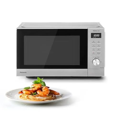 Panasonic NN-SD37QSEPG Mikrowelle 29 l, 1000 W - Mikrowelle mit Inverter-Technologie für gleichmäßiges Kochen, 11 Automatikprogramme und automatisches Auftauen – ideal für schnelle und gesunde Mahlzeiten.