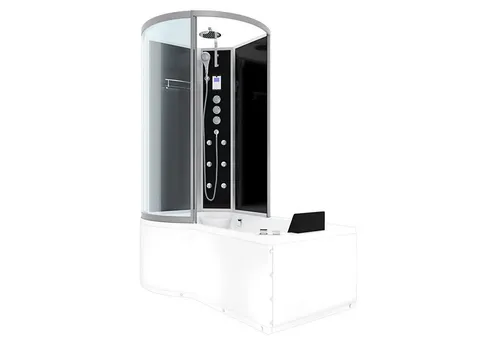AcquaVapore Whirlpool 3in1 Duschsystem, Schwarz, 170x225 cm
