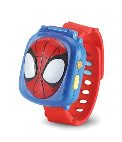 Vtech Spidey und Seine Super-Freunde - Lernuhr - Lernuhr für Kinder von 3-6 Jahren mit digitaler Anzeige, Timer und Stoppuhr - ideal für spannende Lernabenteuer und Unterhaltung mit Spideys Originalstimme.
