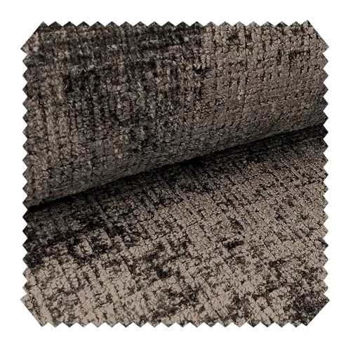 novely® CRETA Glänzender Chenille-Polsterstoff, Robuster Möbelstoff, Schwer Entzündbarer Bezugsstoff, Pflegeleichte Meterware 1lfm | Farbe: 24 Dunkelbeige