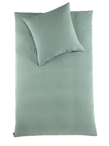 pure hug Musselin Bettwäsche 135 x 200 cm 80 x 80 cm Matcha grün - Bettwäsche-Set für Kinder und Erwachsene, aus 100% Baumwolle, angenehm weich und pflegeleicht. Trocknergeeignet und bei 60°C waschbar, ideal für ein gemütliches Schlafzimmer.