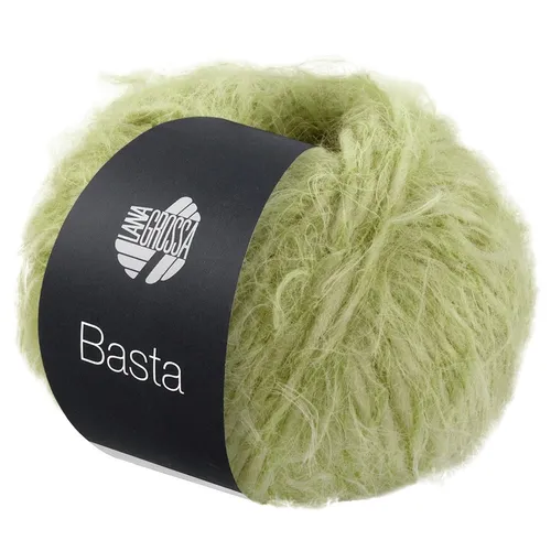 BASTA Lana Grossa 50g - Federzarter Fake Fur in Lindgrün - Garne in lindgrün, federzarter Flausch mit 100 m Lauflänge pro 50 g, perfekt für kreative Strick- und Häkelprojekte.