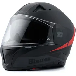 Blauer Naca NF01A Helm, schwarz-rot, Größe XL für Männer - Motorradhelm mit kratzfestem Sonnenvisier und herausnehmbarem Innenfutter für optimalen Komfort und Sicherheit beim Fahren.