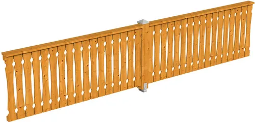 Brüstung Balkonschalung SKAN HOLZ 4-Eck-Pavillon Gr.4 Eiche hell - Gartenhäuser, stilvolle Holzverkleidung für Ihren Pavillon, sorgt für Schutz und Privatsphäre im Garten.