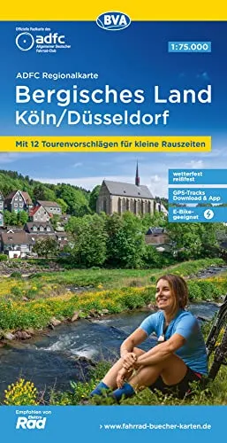 ADFC-Regionalkarte Bergisches Land Köln/Düsseldorf 1:75.000, reiß- und wetterfest, GPS-Tracks Download (BVA ADFC Regionalkarte)