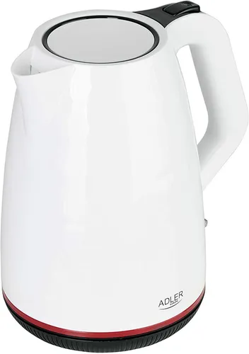 Adler AD1277w Elektrischer Wasser-Kocher Teekocher 1,7 Liter, 2200 Watt, weiß