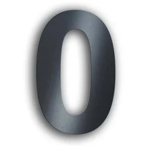 Metzler Hausnummer aus massivem Stahl in Anthrazit
