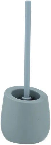 WENKO WC-Garnitur Mod. Badi - WC-Bürsten & Halter, hochwertige Keramik mit matter Oberfläche und hygienischer Silikonbürste für gründliche Reinigung