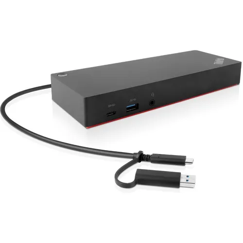 Lenovo ThinkPad Hybride USB-C und USB-A Dockingstation - Konnektivität für bis zu 2x 4K-Monitore, ideal zum Aufladen von Laptop und Handy